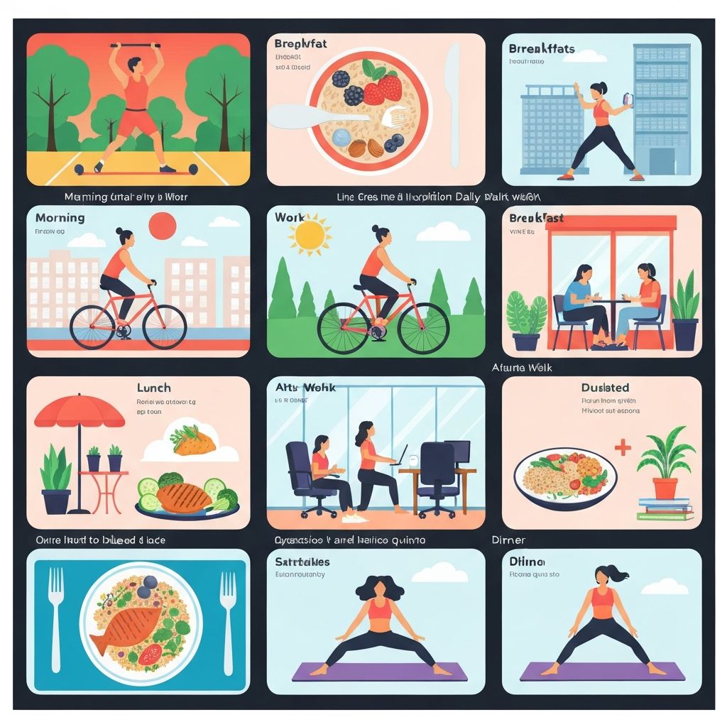 Illustrative image of daily routine and nutrition